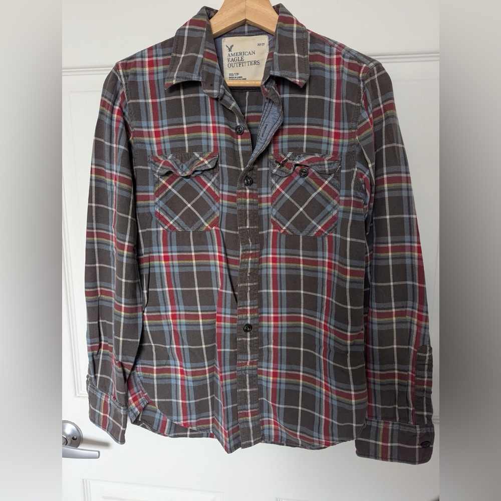 Vintage Plaid Button Down Shirt